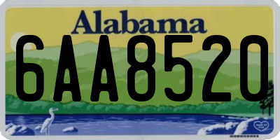 AL license plate 6AA8520