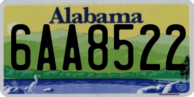 AL license plate 6AA8522