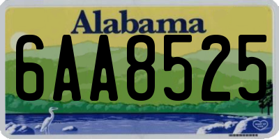 AL license plate 6AA8525