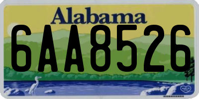 AL license plate 6AA8526