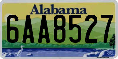 AL license plate 6AA8527