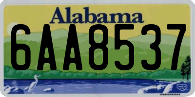 AL license plate 6AA8537