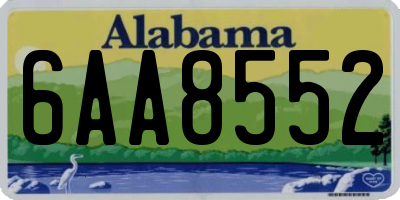 AL license plate 6AA8552