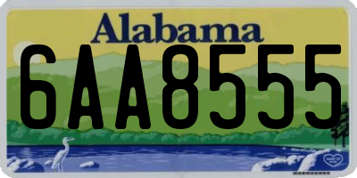 AL license plate 6AA8555