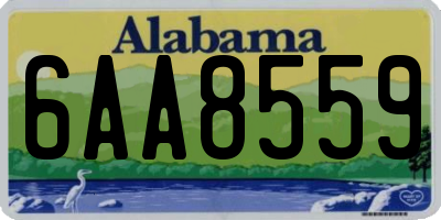 AL license plate 6AA8559