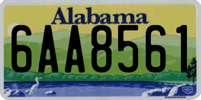 AL license plate 6AA8561
