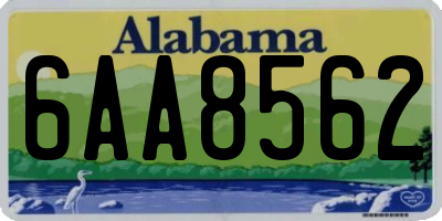 AL license plate 6AA8562