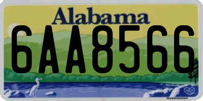 AL license plate 6AA8566