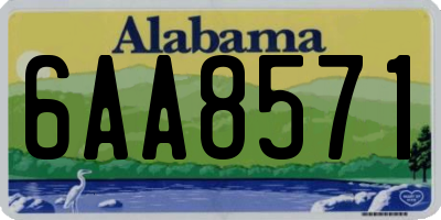 AL license plate 6AA8571