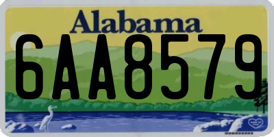 AL license plate 6AA8579