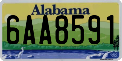 AL license plate 6AA8591