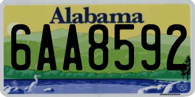 AL license plate 6AA8592