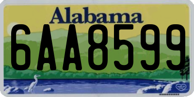 AL license plate 6AA8599