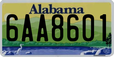 AL license plate 6AA8601