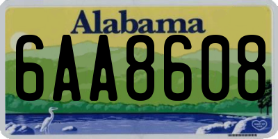 AL license plate 6AA8608