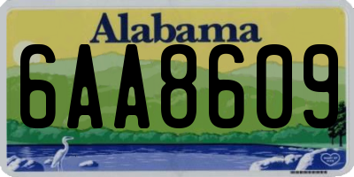 AL license plate 6AA8609