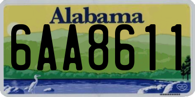 AL license plate 6AA8611