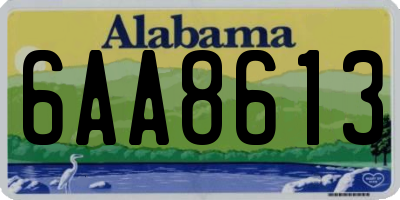 AL license plate 6AA8613