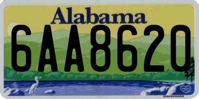 AL license plate 6AA8620