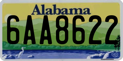 AL license plate 6AA8622