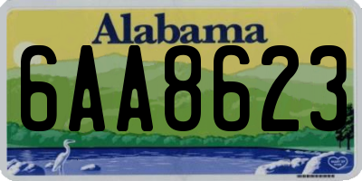 AL license plate 6AA8623