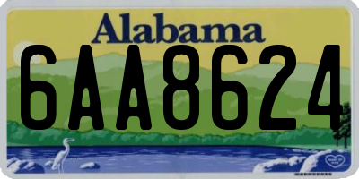 AL license plate 6AA8624