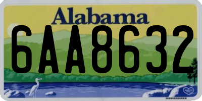 AL license plate 6AA8632