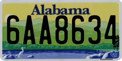 AL license plate 6AA8634