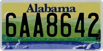 AL license plate 6AA8642