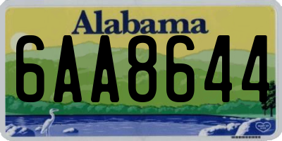 AL license plate 6AA8644