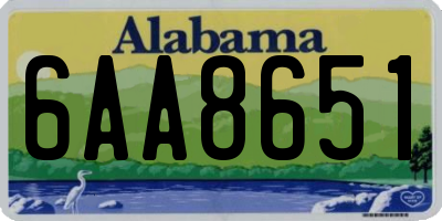 AL license plate 6AA8651