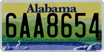 AL license plate 6AA8654