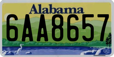 AL license plate 6AA8657