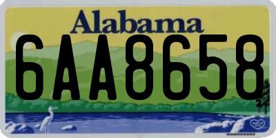 AL license plate 6AA8658