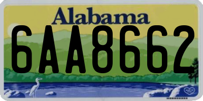 AL license plate 6AA8662