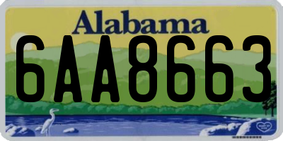 AL license plate 6AA8663