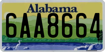 AL license plate 6AA8664