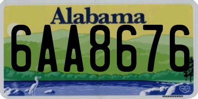 AL license plate 6AA8676
