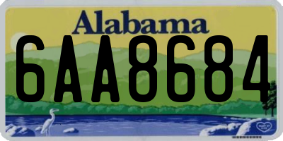 AL license plate 6AA8684