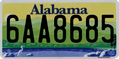 AL license plate 6AA8685