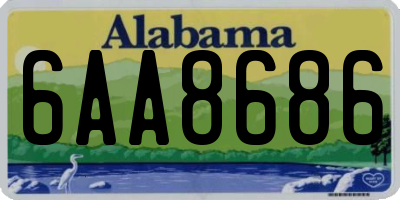 AL license plate 6AA8686