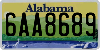 AL license plate 6AA8689