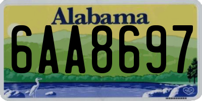 AL license plate 6AA8697