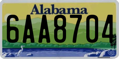 AL license plate 6AA8704