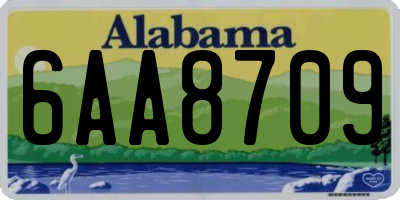 AL license plate 6AA8709