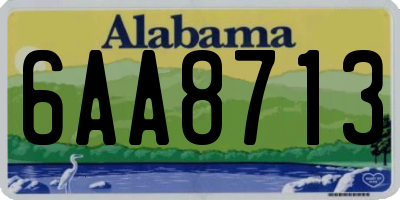 AL license plate 6AA8713