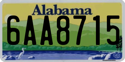 AL license plate 6AA8715