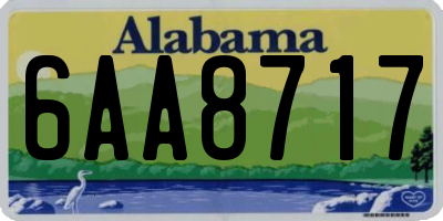 AL license plate 6AA8717