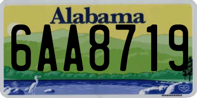 AL license plate 6AA8719