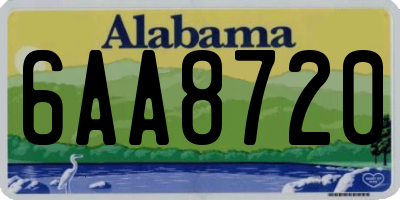 AL license plate 6AA8720